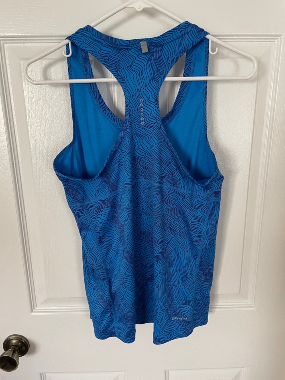 Nike Blue Wave-Print Dri-FIT Racerback Tank - Picture 3 of 3